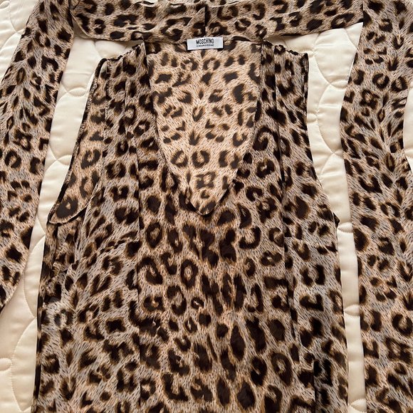 Moschino Animal Print Silk Dress - Picture 5 of 12